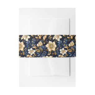 A Wedding Floral Series Design 6 Invitation Belly Band