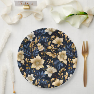 A Wedding Floral Series Design 6 Paper Plate