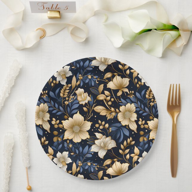 A Wedding Floral Series Design 6 Paper Plate (Wedding)