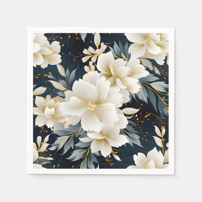 A Wedding Floral Series Design 8 Napkin (Front)