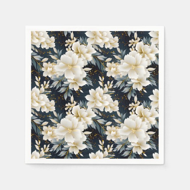 A Wedding Floral Series Design 8 Napkin (Front)