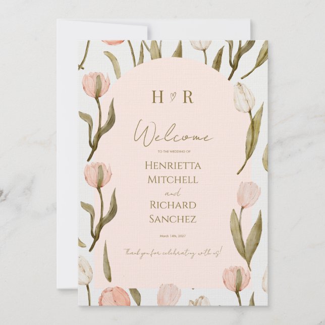 A wedding invitation with a elegant touch for you! (Front)