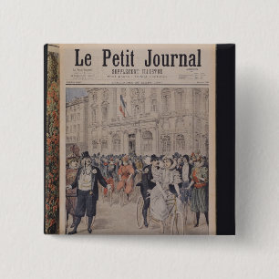 A Wedding on a Bicycle 15 Cm Square Badge