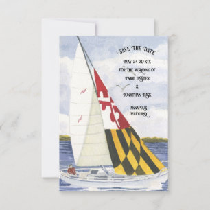 A wedding save the date card