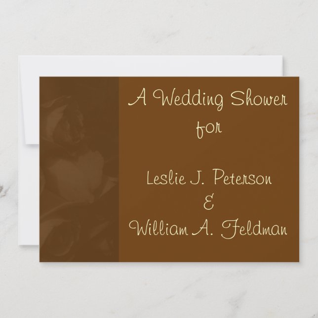 "A Wedding Shower for ___" Invitation (Front)