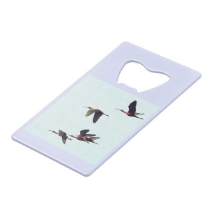 A Wedge of Ibises In Flight