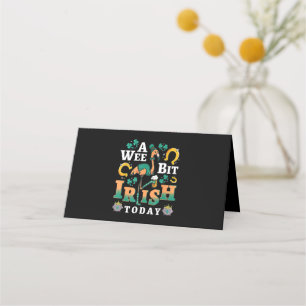A Wee Bit Irish Today St. Patrick’S Day Flamingo Place Card