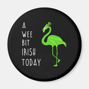 A Wee Bit Irish Today St. Patty’s Day Flamingo Magnet