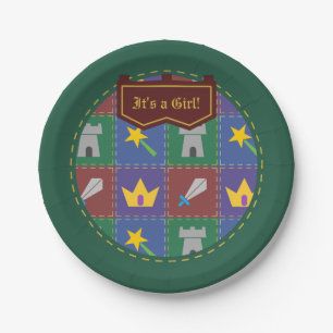 A Wee One's Fantasy Quilt Baby Shower Paper Plates