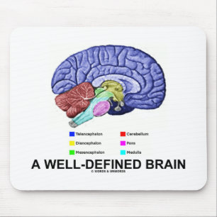 A Well-Defined Brain (Anatomical Brain Humour) Mouse Pad