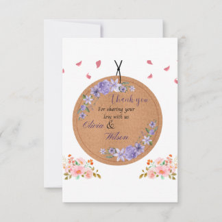 A well designed thank you card.  card