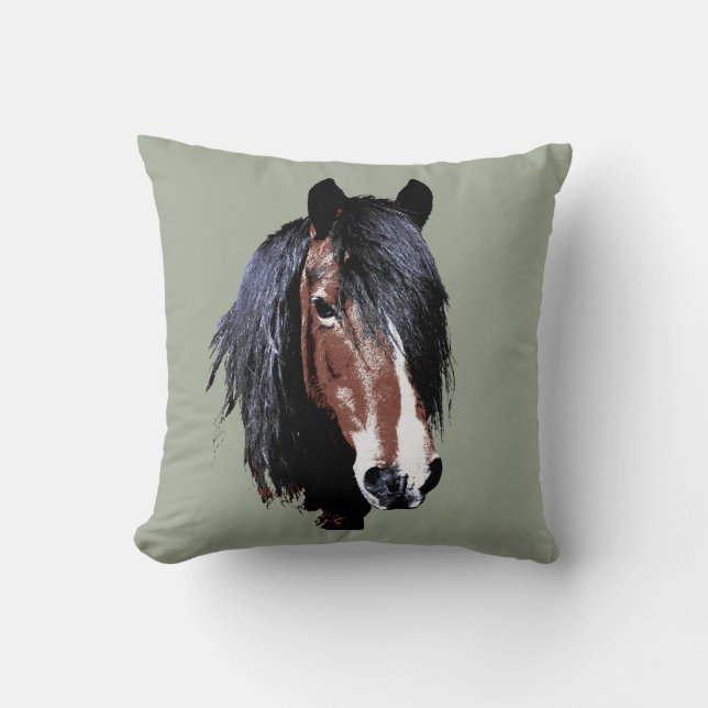 A welsh bay mare cushion (Front)