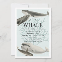 A Whale of a Good Time Vintage Blue Baby Shower