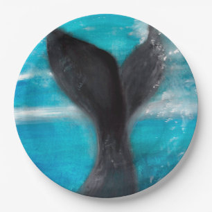 A Whale's Tail Paper Plate