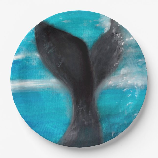 A Whale's Tail   Paper Plate (Front)