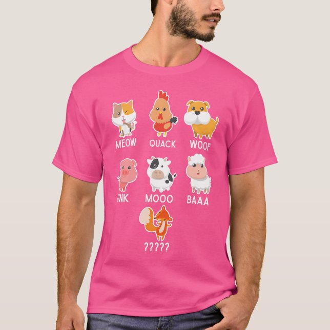 A What Does The Fox Say Animals T-Shirt (Front)