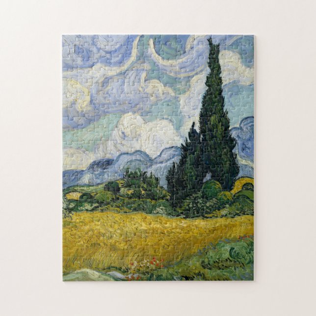 A Wheatfield with Cypresses Van Gogh Jigsaw Puzzle (Vertical)