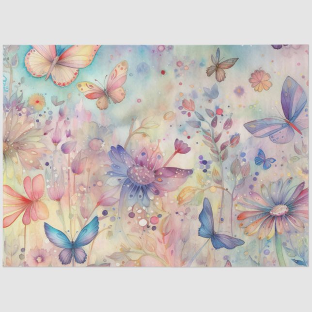 A Whimsical Butterfly Series Design 12 Tissue Paper (Front)