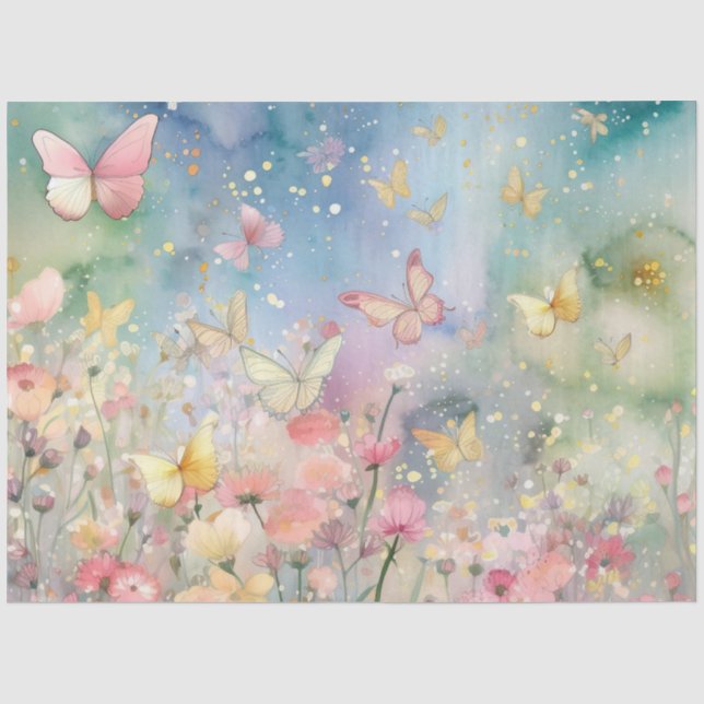 A Whimsical Butterfly Series Design 6 Tissue Paper (Front)