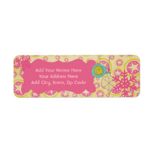 A Whimsical Holiday Return Address Labels
