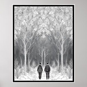 A Whimsical Journey Through the Enchanted Forest Poster