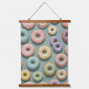 A Whimsical Pastel Donut Dream Hanging Tapestry