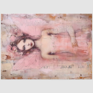 A Whimsical Pink Angel Series Design #9 Tissue Paper