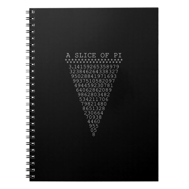 A Whimsical Slice of Pi Spiral Notebook (Front)