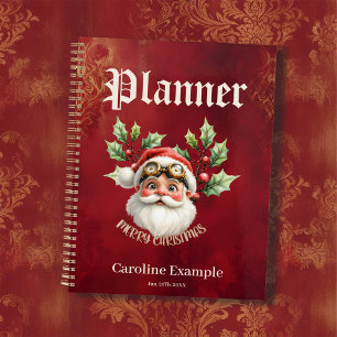 A whimsical steampunk Santa Claus Planner