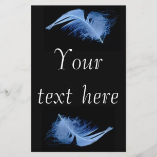 A whisper of a feather stationery