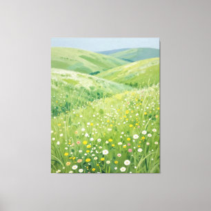 A Whispering Chorus of Wildflowers Across the Veri Canvas Print