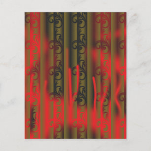 a white and brown striped wallpaper with a pattern flyer