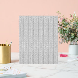 a white and grey wallpaper with a pattern on it acrylic sign