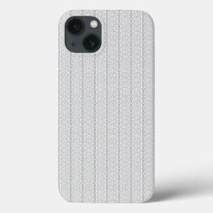 a white and grey wallpaper with a pattern on it iPhone 13 case