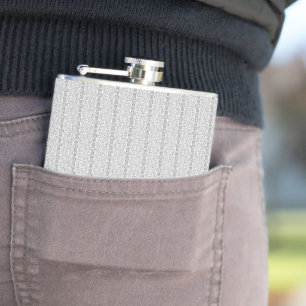 a white and grey wallpaper with a pattern on it hip flask