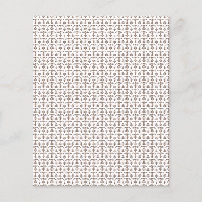 a white background with a brown pattern on it flyer (Front)