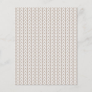 a white background with a brown pattern on it flyer