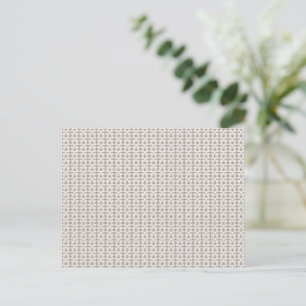 a white background with a brown pattern on it postcard