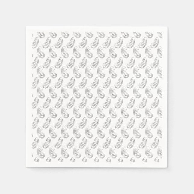 a white background with a pattern in the middle napkin (Front)