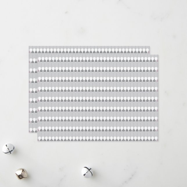  a white background with a pattern of circles holiday card (Front/Back In Situ)