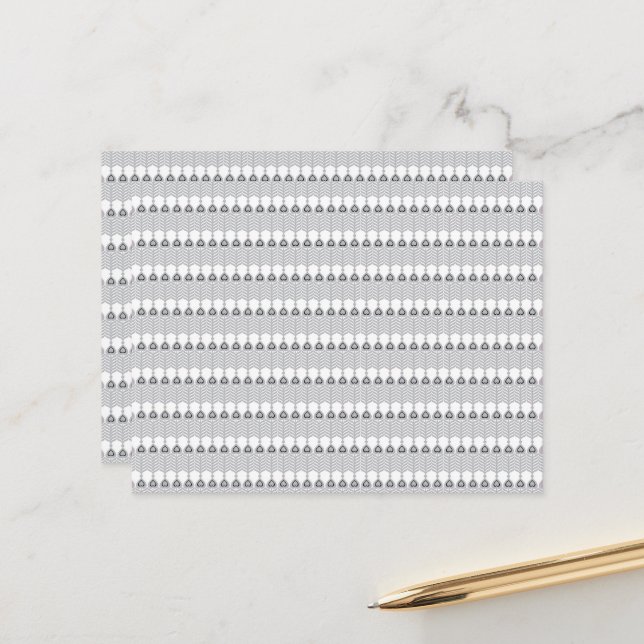  a white background with a pattern of circles postcard (Front/Back In Situ)