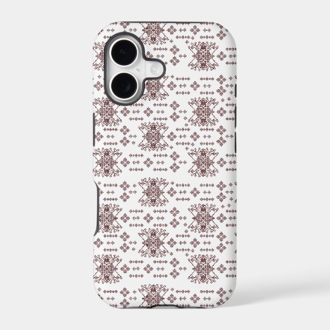  a white background with a red pattern on it (Back)