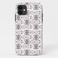 a white background with a red pattern on it