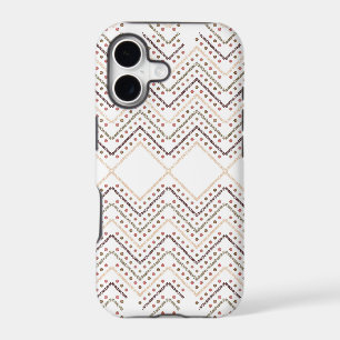 a white background with brown and red dots