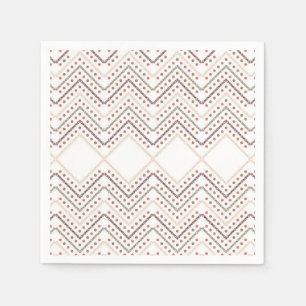a white background with brown and red dots napkin