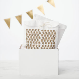a white background with brown flowers on it favour bags