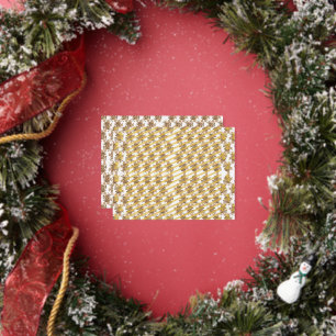  a white background with brown flowers on it foil holiday postcard