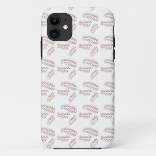 a white background with pink leaves on it Case-Mate iPhone case