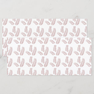 a white background with pink leaves on it menu