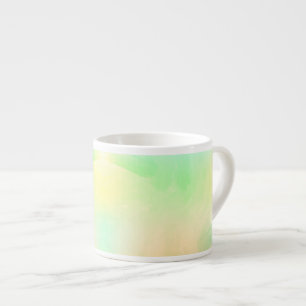 A white ceramic mug with a soft gradient design